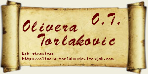 Olivera Torlaković vizit kartica